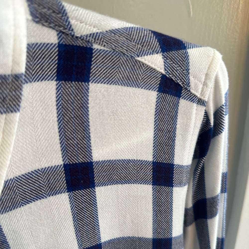 Rails Blue And White Button Down, Size Large - image 2